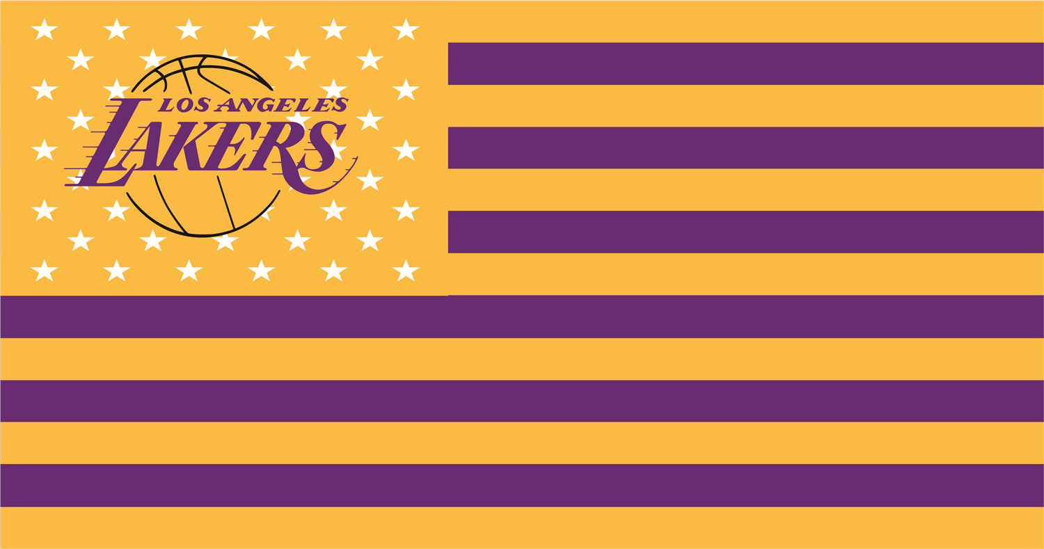 Los Angeles Lakers Flags DIY iron on transfer (heat transfer)